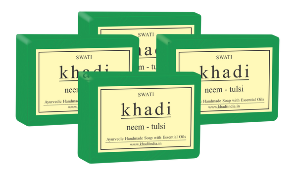 Khadi  Ayurvedic & Natural  Handmade Soap Neem & Tulsi  Combo (4*125 Gms)