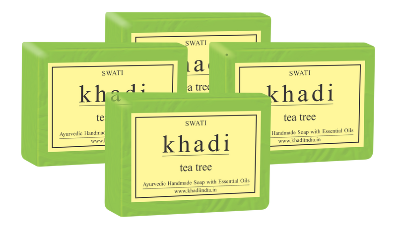 Khadi   Ayurvedic  & Natural  Handmade Soap Tea Tree  Combo (4*125 Gms)