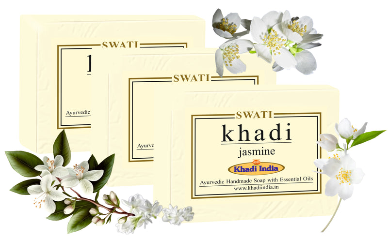 Khadi  Ayurvedic & Natural  Handmade Soap JASMINE 3 pec