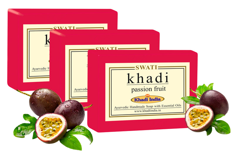 Khadi Ayurvedic & Natural  Handmade Soap PASSION FRUIT 3 PEC