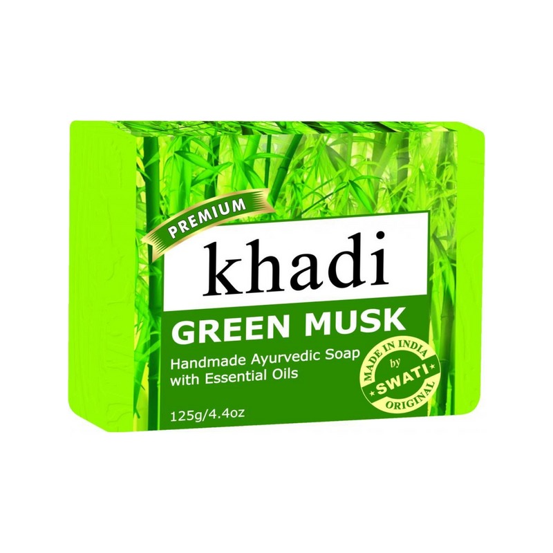 Khadi Premium Green Musk Soap 125 Gm
