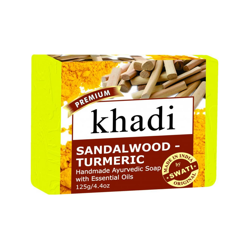 Khadi Premium Sandalwood-Turmeric Soap 125 Gm.