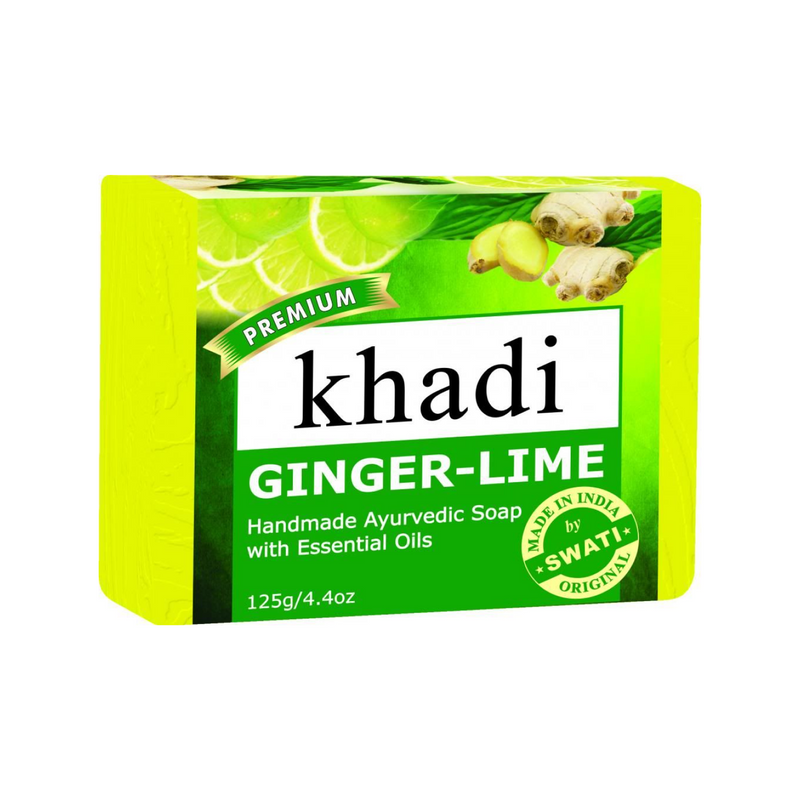 Khadi Premium Ginger-Lime Soap 125 Gm.