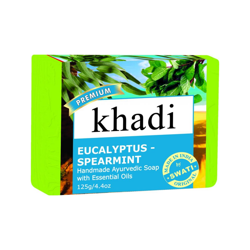 Khadi Premium Eucalyptus - Spearmint Soap 125 Gm.