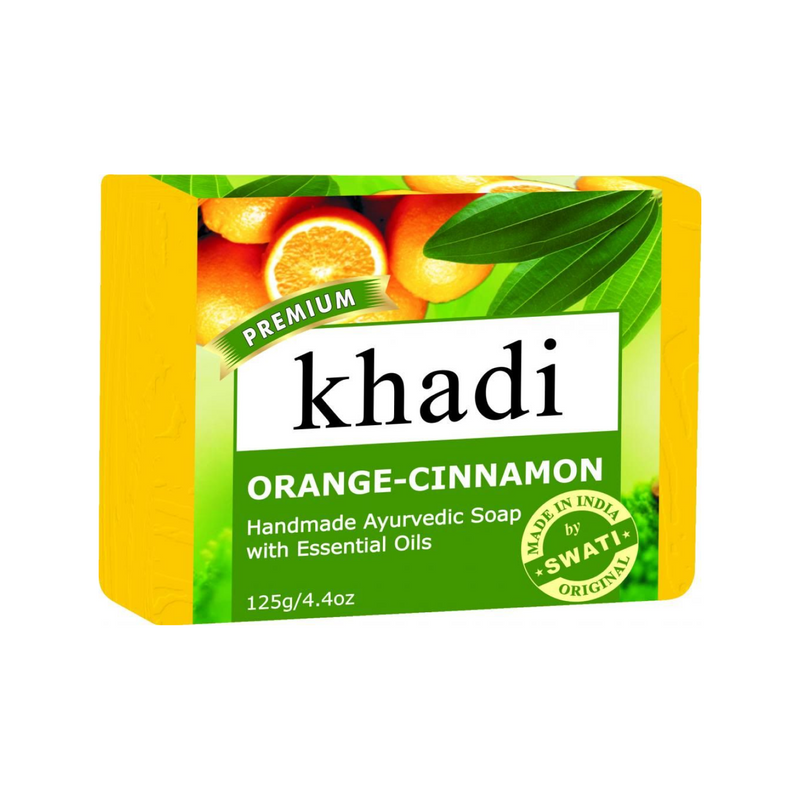 Khadi Premium Orange-Cinnamon Soap 125 Gm.