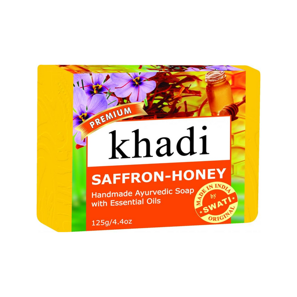 Khadi Premium Saffron-Honey Soap 125 Gm.