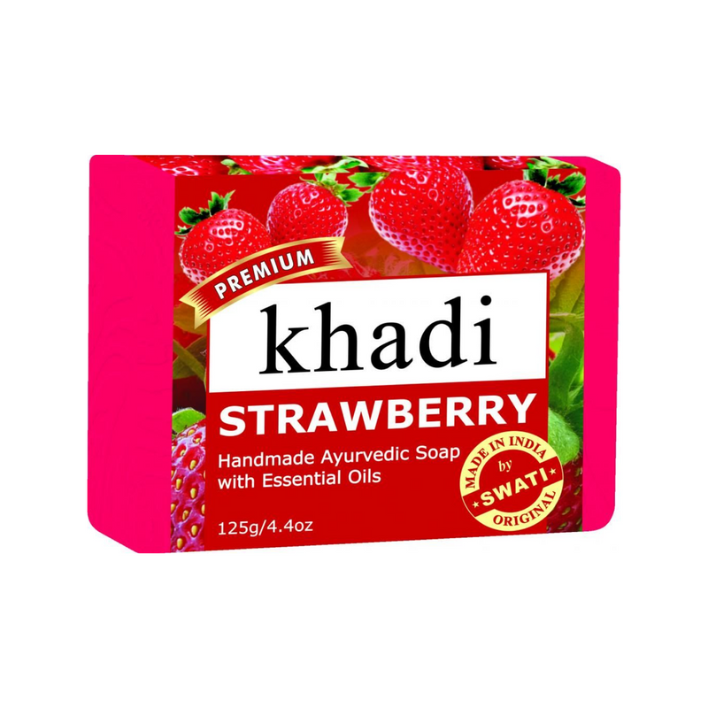 Khadi Premium Strawberry Soap 125 Gm
