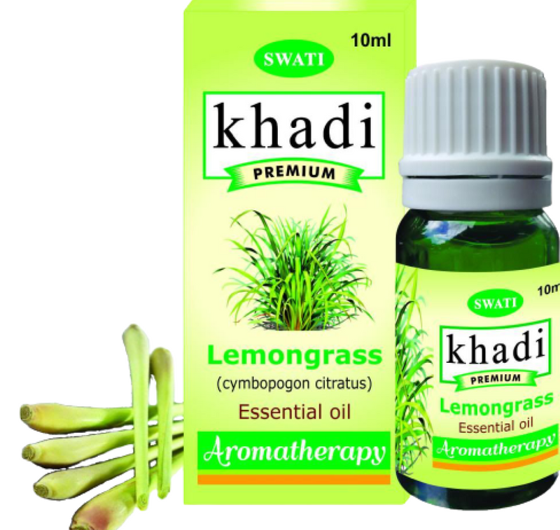 Khadi Premium Essential Oil Lemongrass (Cymbopogon Citratus) 10 Ml