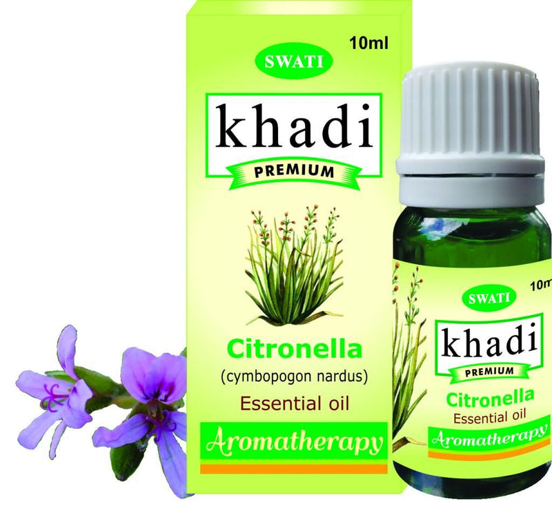 Khadi Premium Essential Oil Citronella (Cymbopogon Nardus) 10 Ml
